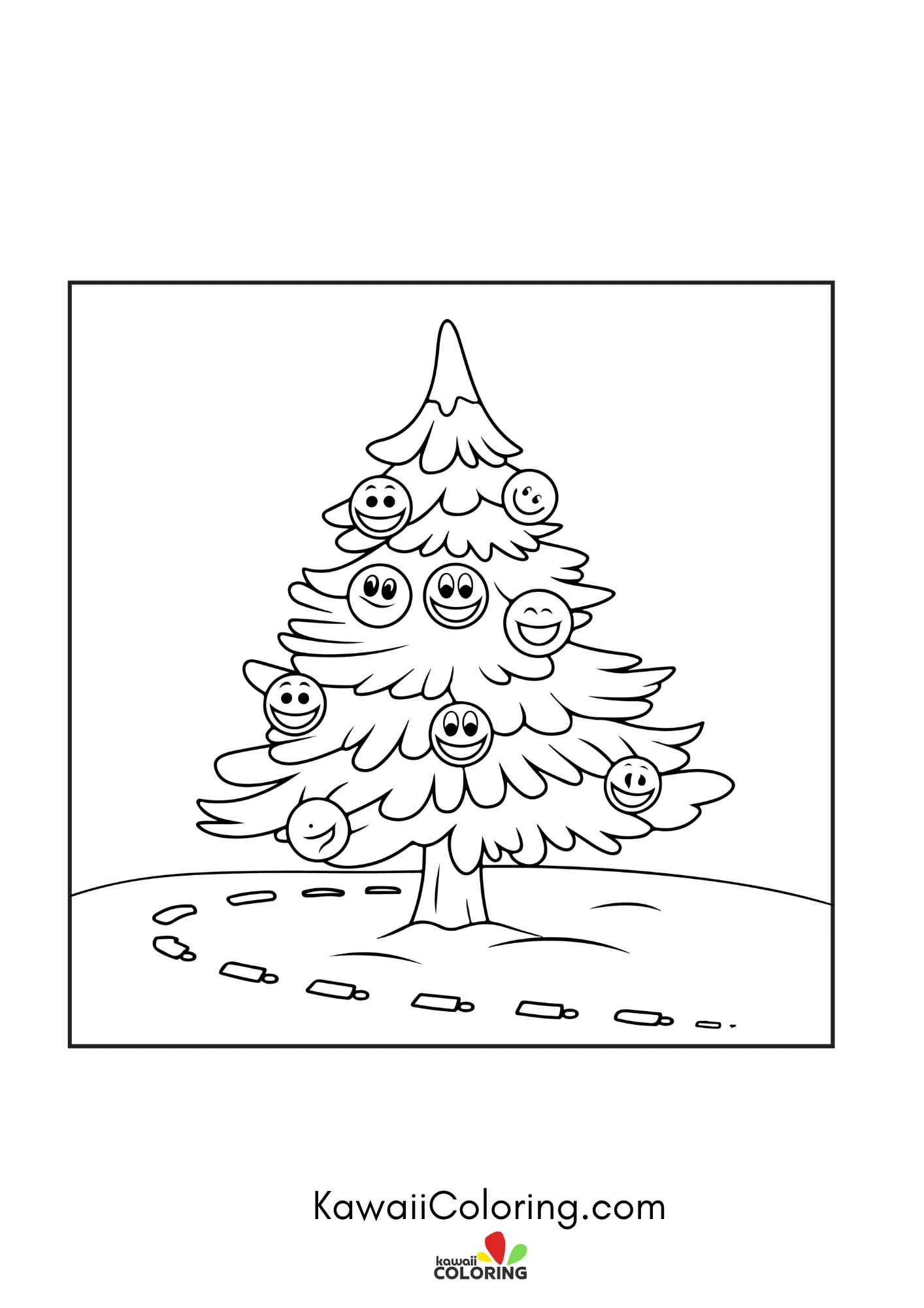 Cute winter character with snowflakes